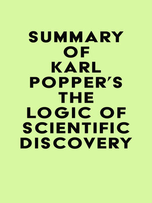 cover image of Summary of Karl Popper's the Logic of Scientific Discovery